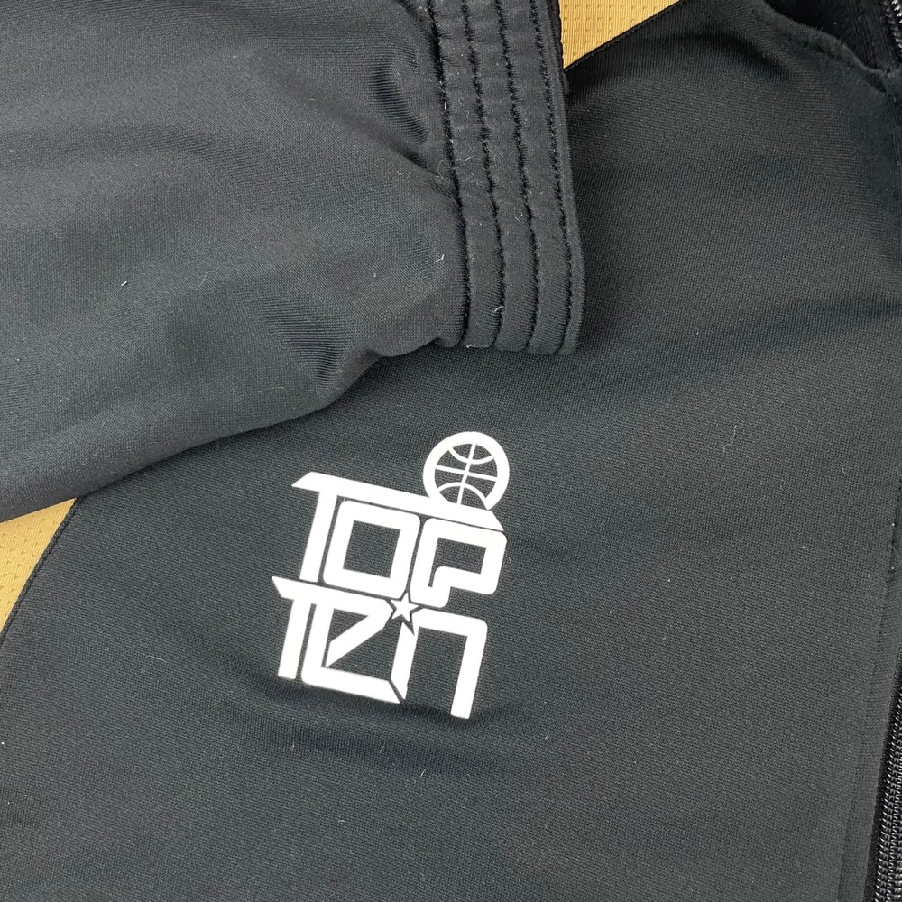 Adidas Climalite Top Ten Basketball Track Jacket Mens 2XL Black Gold Full Zip - Picture 3 of 11